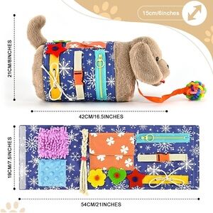 Interactive Dog Toy with Blue and Orange Design